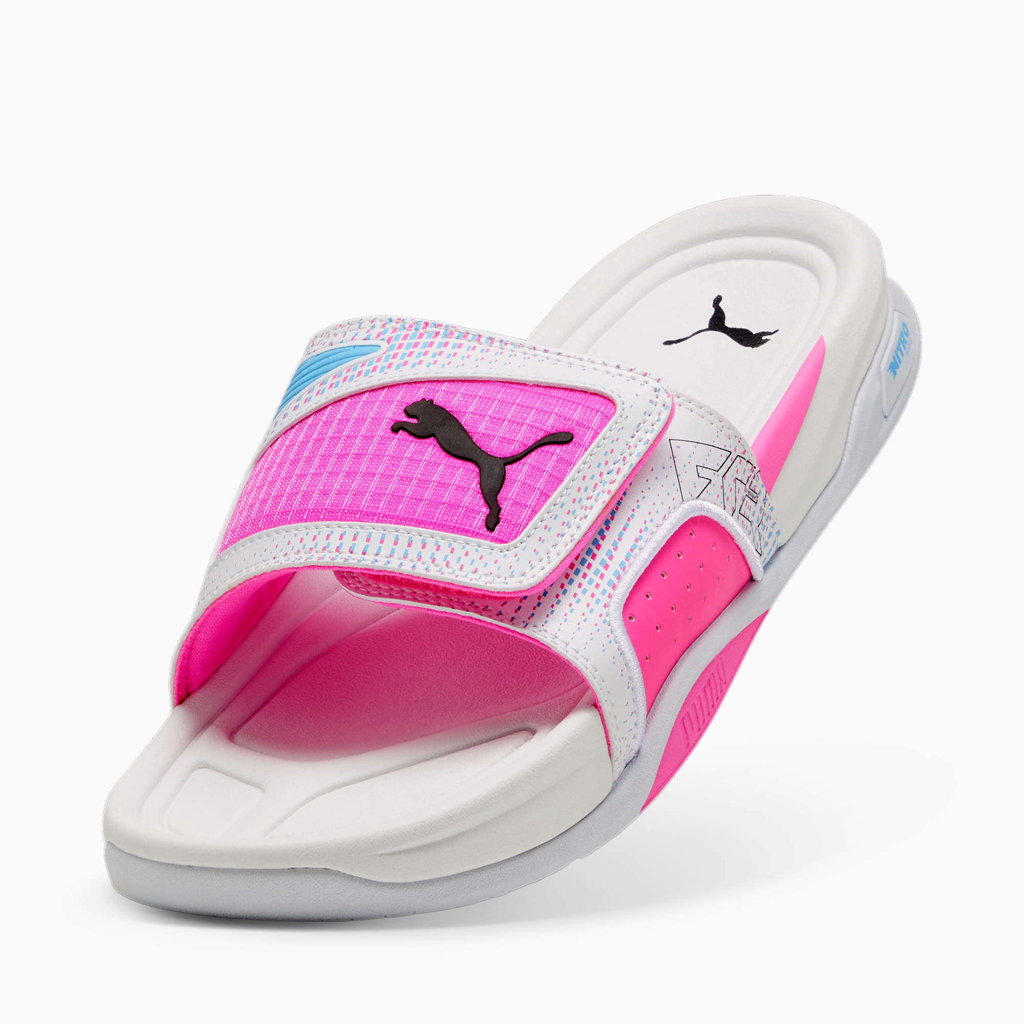 PUMA Droom NITROâ¢ Future Ultimate badslippers, Wit/Roze/Zwart